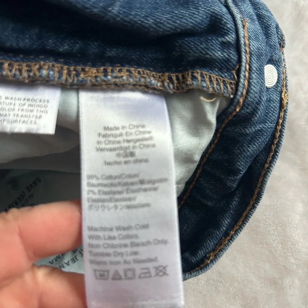 J. Crew Blue High Rise/Straight Leg Jeans with Contrast Stripe size 30
